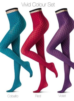Oroblu Fishnet & Colour Tights Glamour Set